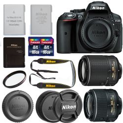 Nikon D5300 DX Format Digital SLR Camera Body, Bundle