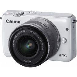 Canon EOS M10 Mirrorless Digital with 15-45mm Lens (White)