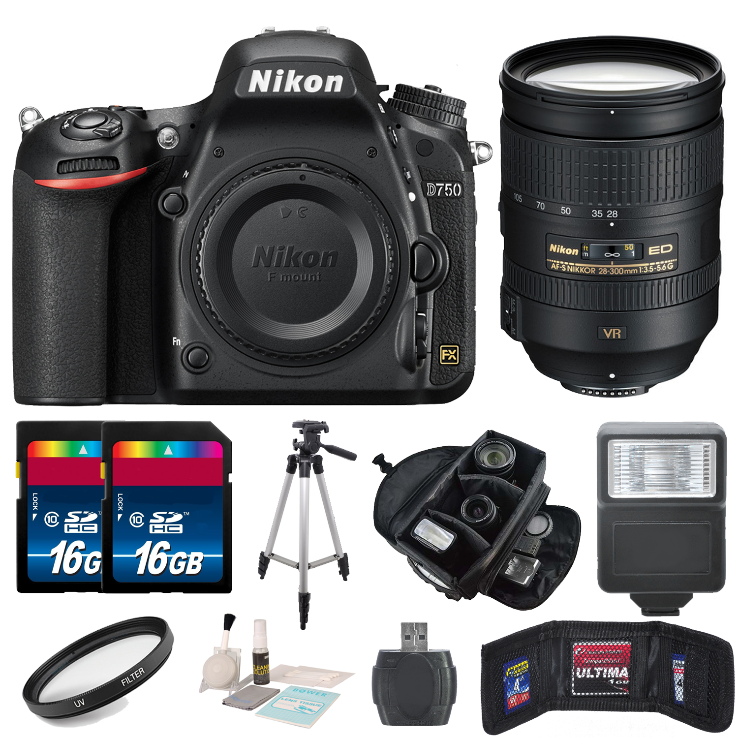 Nikon D750 Digital SLR Camera AF-S Bundle DSLR750KIT25