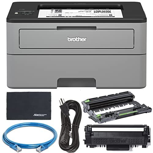 Brother HL-L2350DW Wireless Compact Mono Printer with Automatic Printing Ethernet Cable + Bundle