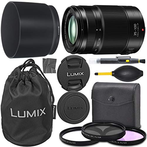 Panasonic Lumix X Vario 35-100mm f/2.8 II Power O.I.S. Lens 35-100mm f2.8-4 Mirrorless Camera Telephoto Zoom Lens + AOM Pro - International Version (1 Year AOM Warranty)