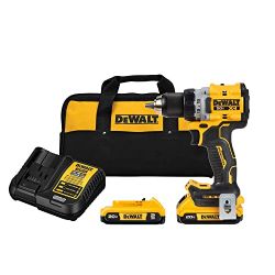 DEWALT 20V MAX XR Cordless Drill/Driver Kit, Brushless, Compact, with 2 Batteries and Charger (DCD800D2)