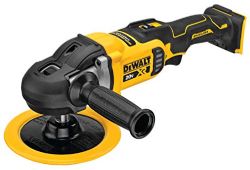 DEWALT 20V MAX* XR Cordless Polisher, Rotary, Variable Speed, 7-inch, 180 mm, Tool Only (DCM849B)