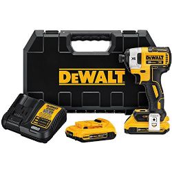 DEWALT DCF887D2 20V MAX XR Li-ion 2.0 Ah Brushless 0.25" 3-Speed Impact Driver Kit