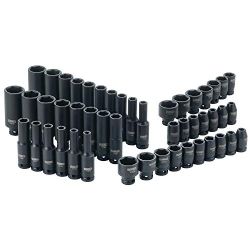 DEWALT Impact Socket Set, MM/SAE, Combination Set, 1/4-inch Drive, 48-Piece (DWMT19251)