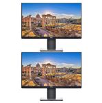 Dell P2419H 24 Inch LED-Backlit, Anti-Glare, 3H Hard Coating IPS Monitor - (5 ms Response, FHD 1920 x 1080 at 60Hz, 1000:1 Contrast, with DisplayPort, VGA, HDMI 2-Pack Bundle - Black